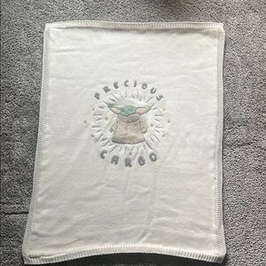 Pottery Barn Kids Heirloom Baby Yoda Precious Cargo Blanket